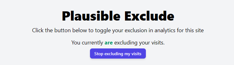 Exclusion page screenshot