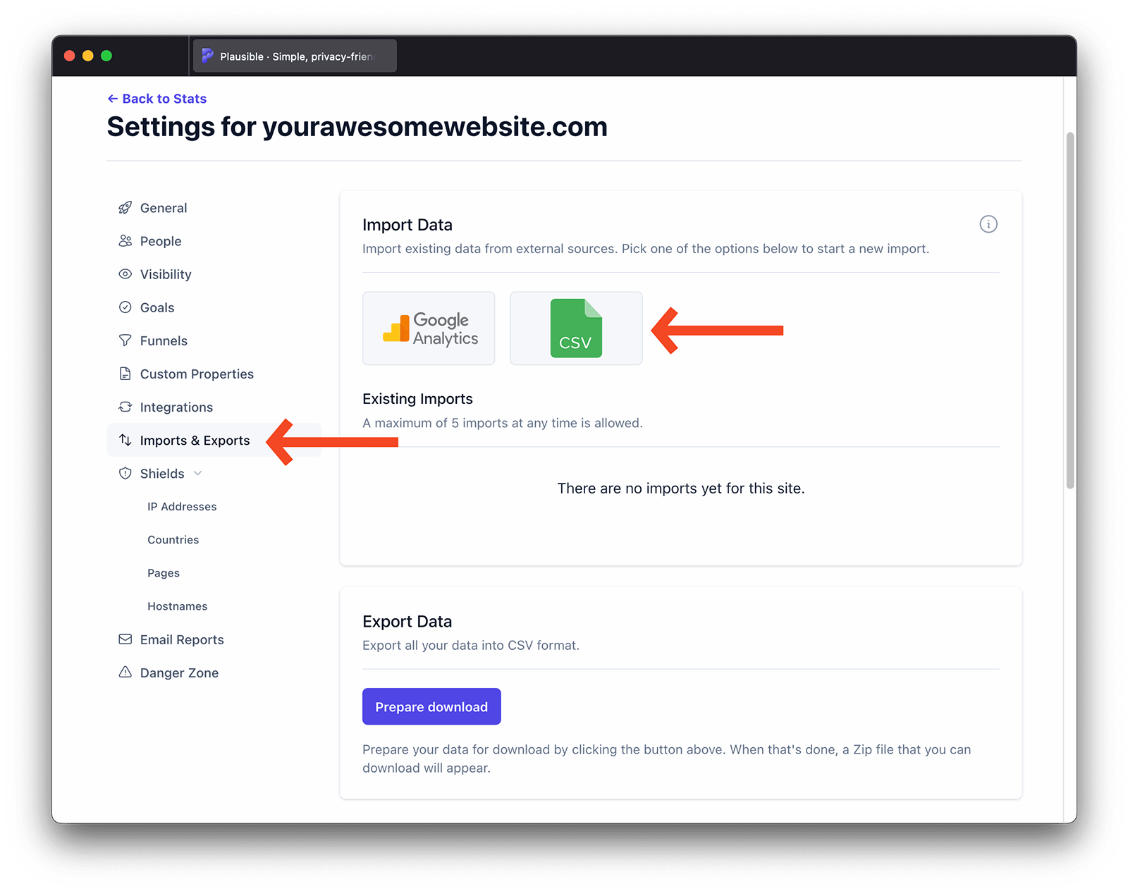 Import Stats Using CSV Files Plausible Docs Import Stats Using CSV Files Plausible Docs