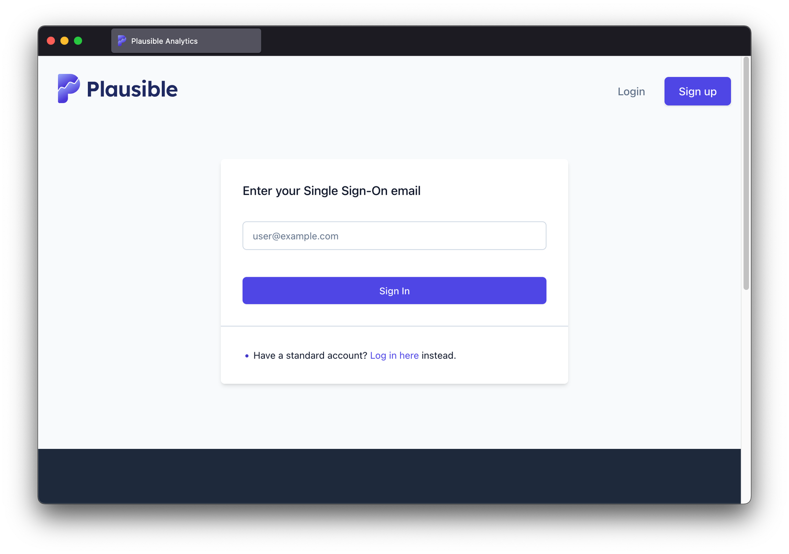 SSO Login Form
